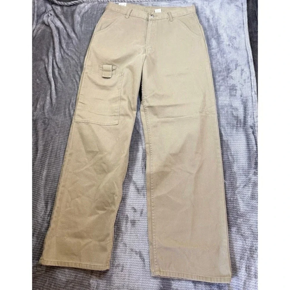 Levis L2 Khakis Mens 34x34 Vintage Cargo Carpenter Pants Straight Tan Deadstock